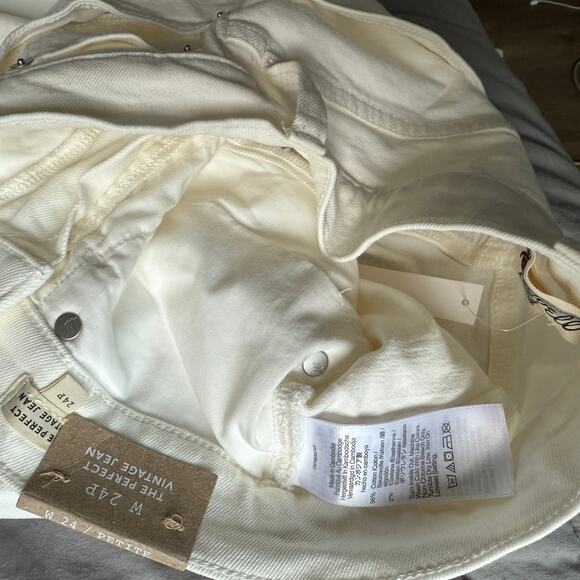 madewell the petite perfect vintage jean in tile white np557 women size p24 - Picture 5 of 6